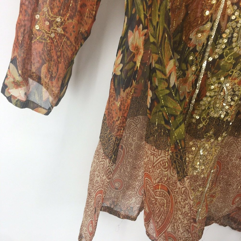 z.b.d. designs Silk/ Lurex Sheer Tunic Swim Cover - Picture 7 of 9